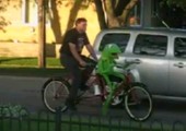 Mit Kermit auf dem Tandem