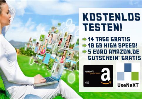 UseNeXT 14 Tage GRATIS + 5€ Amazon.de Gutschein