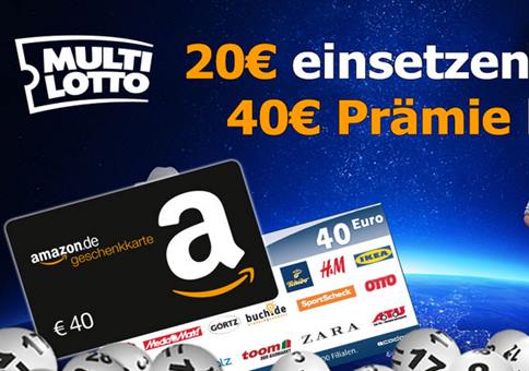 WOW: 40€ Gutschein für 20€ Einsatz!