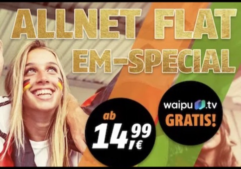 30GB Vodafone Allnet nur 14,99€ mtl. + GRATIS waipu TV!