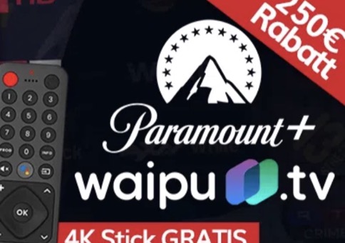 12 Monate waipu.tv Perfect Plus Paramount+ 1 Jahr + GRATIS